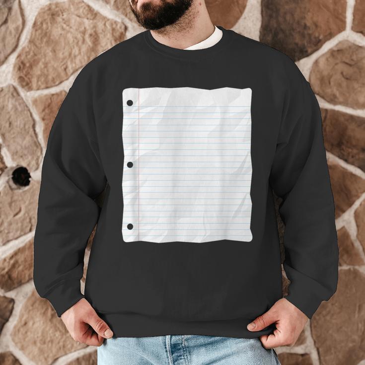 Lined Paper Notebook Halloween Costume For Students Teachers For Men Women Kids Men Graphic Sweatshirt, novelty gifts, funny gifts Lined Paper Notebook Halloween Costume For Students Teachers For Men Women Kids Men Graphic Sweatshirt, novelty gifts, funny gifts