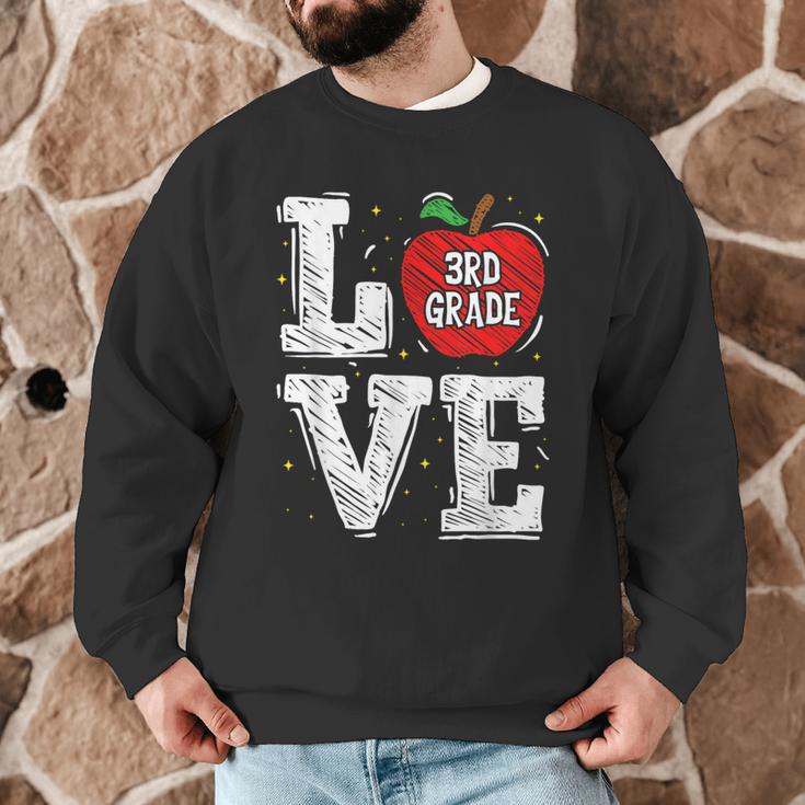 LOVE Apple 3rd Grade Teacher Student School Men Graphic Sweatshirt, novelty gifts, funny gifts LOVE Apple 3rd Grade Teacher Student School Men Graphic Sweatshirt, novelty gifts, funny gifts