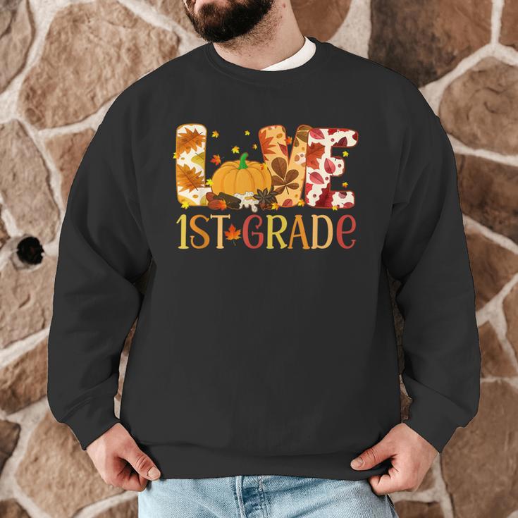 Love First Grade Happy Fall Thanksgiving Women 1st Teacher Men Graphic Sweatshirt, novelty gifts, funny gifts Love First Grade Happy Fall Thanksgiving Women 1st Teacher Men Graphic Sweatshirt, novelty gifts, funny gifts