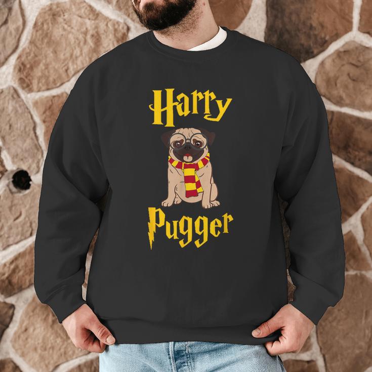 Lovely Harry Pugger Pug Men Graphic Sweatshirt, novelty gifts, funny gifts