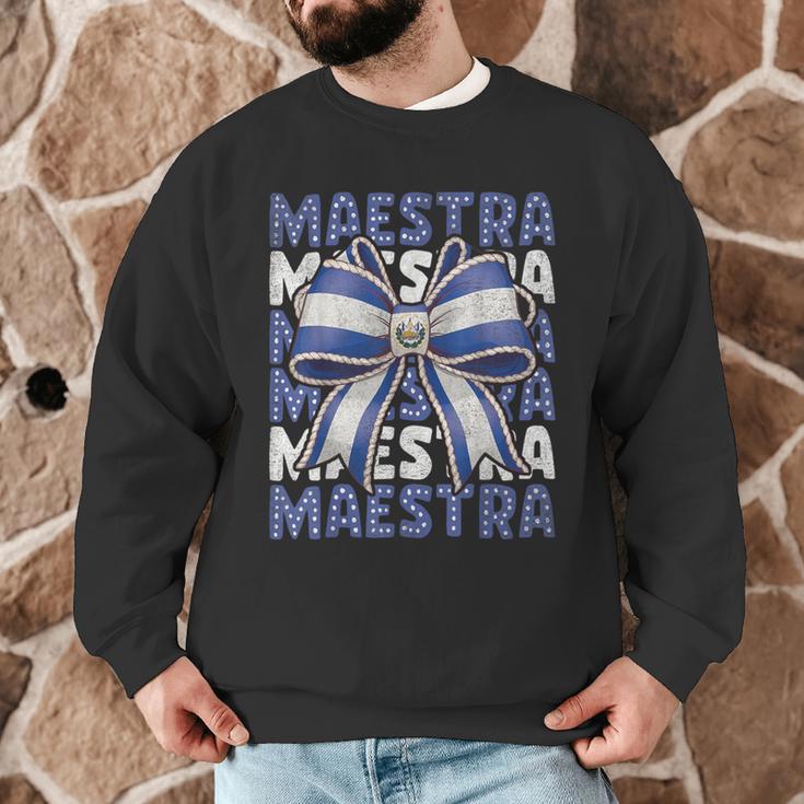 Maestra El Salvador Coquette Bow Hispanic Spanish Teacher Men Graphic Sweatshirt, novelty gifts, funny gifts Maestra El Salvador Coquette Bow Hispanic Spanish Teacher Men Graphic Sweatshirt, novelty gifts, funny gifts