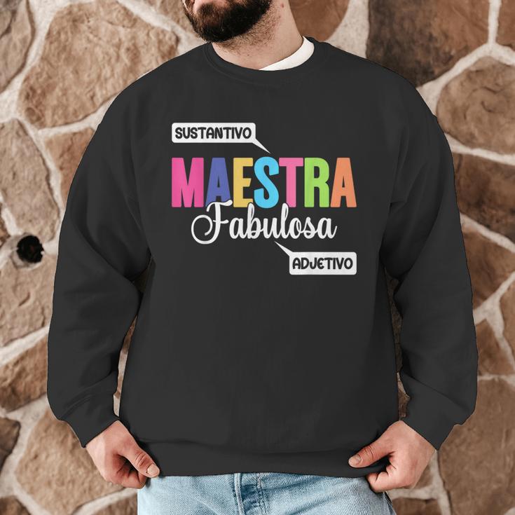 Maestra Fabulosa Bilingual Spanish Espanol Teacher School Men Graphic Sweatshirt, novelty gifts, funny gifts