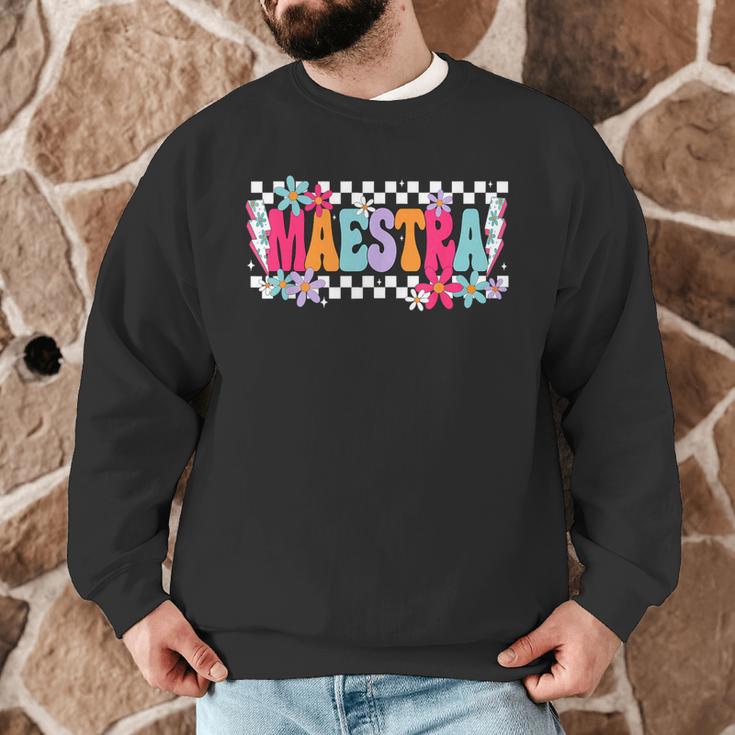 Maestra Teacher Spanish Back To School First Day Of School Men Graphic Sweatshirt, novelty gifts, funny gifts Maestra Teacher Spanish Back To School First Day Of School Men Graphic Sweatshirt, novelty gifts, funny gifts