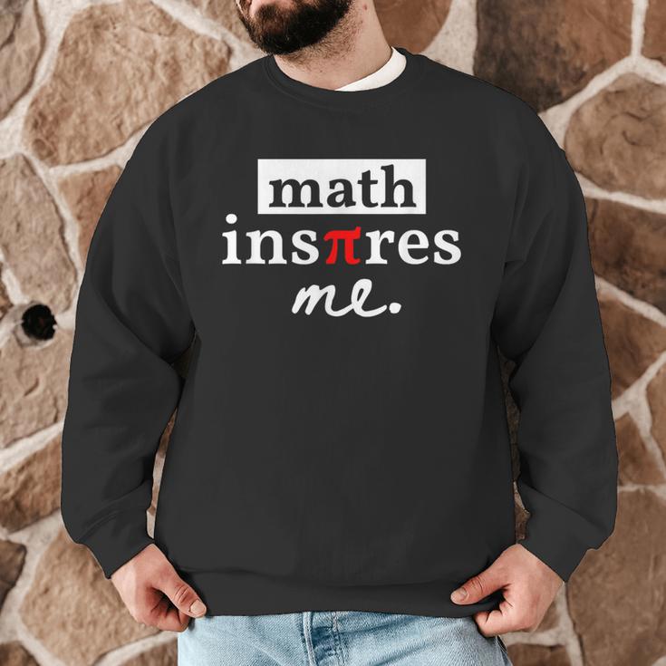 Math Inspires Me Spelled With Pi Day Teacher Men Graphic Sweatshirt, novelty gifts, funny gifts