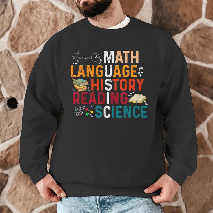 Math Language History Reading Science Music Teacher Men Graphic Sweatshirt, novelty gifts, funny gifts Math Language History Reading Science Music Teacher Men Graphic Sweatshirt, novelty gifts, funny gifts