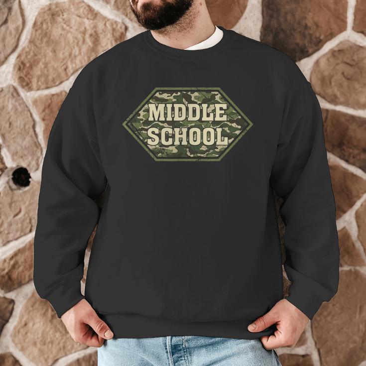 Middle School Camo Retro Back To School Teachers Men Graphic Sweatshirt, novelty gifts, funny gifts Middle School Camo Retro Back To School Teachers Men Graphic Sweatshirt, novelty gifts, funny gifts