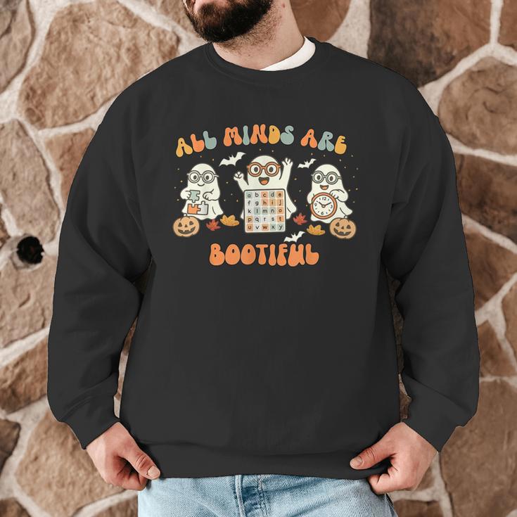 All Minds Are Bootiful Special Education Teacher Halloween Men Graphic Sweatshirt, novelty gifts, funny gifts