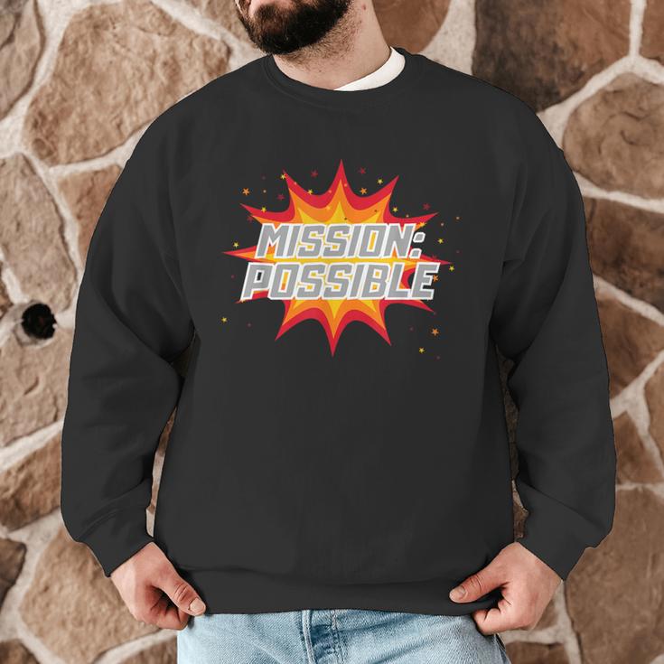 Mission Possible Motivational Inspirational School Teacher Men Graphic Sweatshirt, novelty gifts, funny gifts Mission Possible Motivational Inspirational School Teacher Men Graphic Sweatshirt, novelty gifts, funny gifts