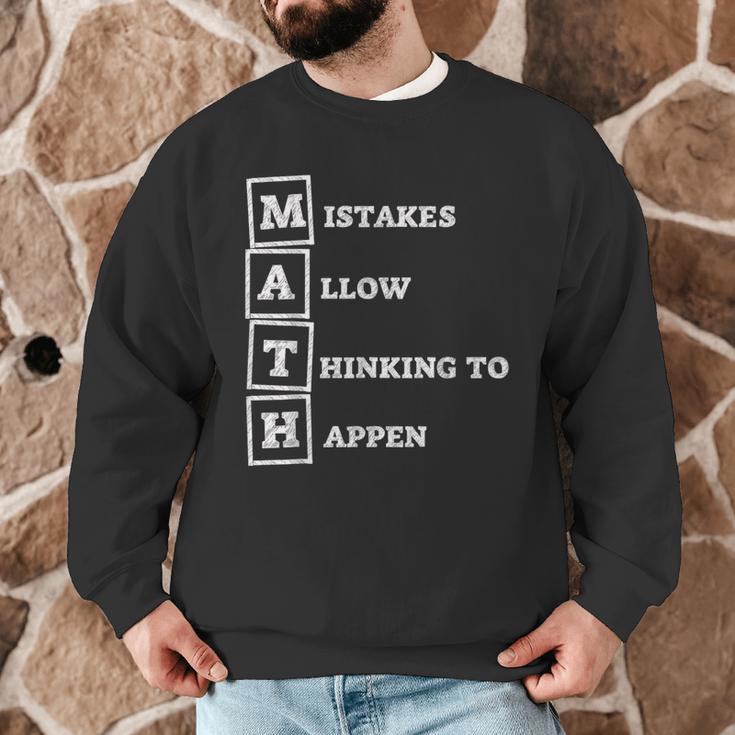 Mistakes Allow Thinking To Happen School Math Teacher Men Graphic Sweatshirt, novelty gifts, funny gifts