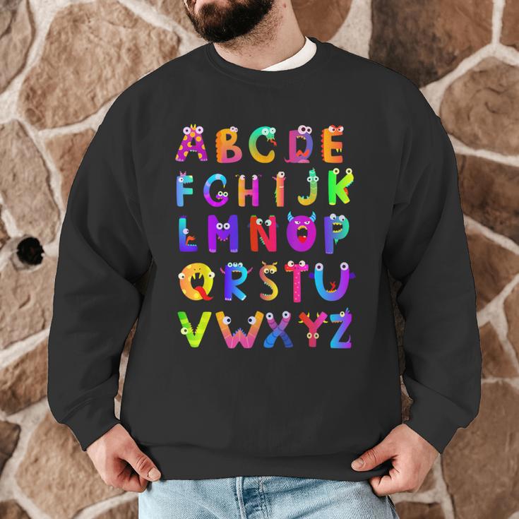 Monster ABC Cute Alphabet Halloween Teacher Costume Kids Men Graphic Sweatshirt, novelty gifts, funny gifts Monster ABC Cute Alphabet Halloween Teacher Costume Kids Men Graphic Sweatshirt, novelty gifts, funny gifts