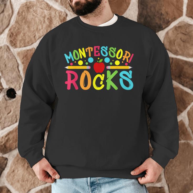 Montessori Rocks Montessori Teacher Back To School Men Graphic Sweatshirt, novelty gifts, funny gifts Montessori Rocks Montessori Teacher Back To School Men Graphic Sweatshirt, novelty gifts, funny gifts