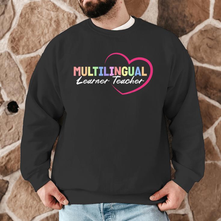 Multilingual Learner Teacher Heart Men Graphic Sweatshirt, novelty gifts, funny gifts Multilingual Learner Teacher Heart Men Graphic Sweatshirt, novelty gifts, funny gifts