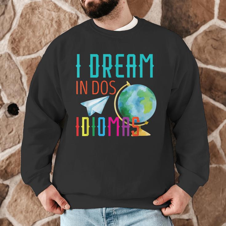 Multilingual Teacher In Dos Idiomas Linguist Language Men Graphic Sweatshirt, novelty gifts, funny gifts Multilingual Teacher In Dos Idiomas Linguist Language Men Graphic Sweatshirt, novelty gifts, funny gifts