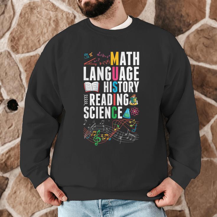 Music Teacher Music Math Language History Reading Science Men Graphic Sweatshirt, novelty gifts, funny gifts Music Teacher Music Math Language History Reading Science Men Graphic Sweatshirt, novelty gifts, funny gifts
