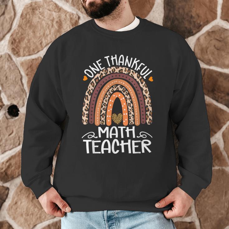 One Thankful Math Teacher Leopard Rainbow Thanksgiving Men Graphic Sweatshirt, novelty gifts, funny gifts One Thankful Math Teacher Leopard Rainbow Thanksgiving Men Graphic Sweatshirt, novelty gifts, funny gifts