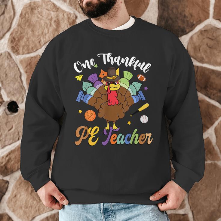 One Thankful PE Teacher Turkey Thanksgiving -Adults & Kids Classic Fit Polyester 100 Short Sleeve Men Graphic Sweatshirt, novelty gifts, funny gifts One Thankful PE Teacher Turkey Thanksgiving -Adults & Kids Classic Fit Polyester 100 Short Sleeve Men Graphic Sweatshirt, novelty gifts, funny gifts