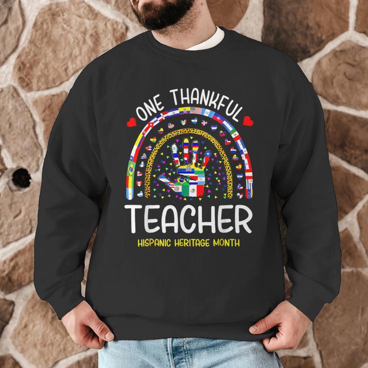 One Thankful Teacher Hispanic Heritage Month Countries Flags Men Graphic Sweatshirt, novelty gifts, funny gifts One Thankful Teacher Hispanic Heritage Month Countries Flags Men Graphic Sweatshirt, novelty gifts, funny gifts