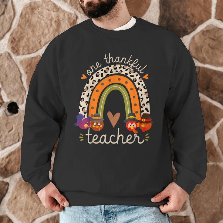 One Thankful Teacher Thanksgiving Turkey Rainbow Fall Men Graphic Sweatshirt, novelty gifts, funny gifts One Thankful Teacher Thanksgiving Turkey Rainbow Fall Men Graphic Sweatshirt, novelty gifts, funny gifts