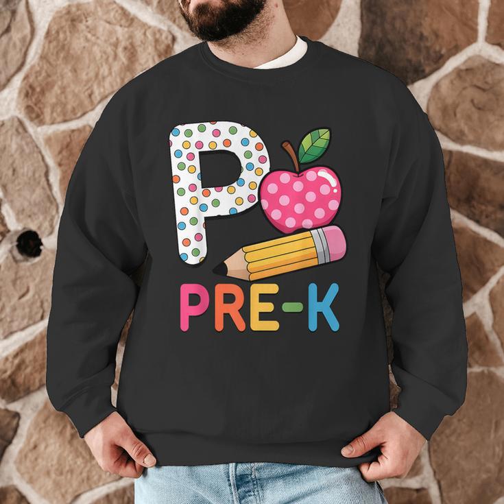 P Is For Pre K Teacher Student Pencil Apple Back To School Men Graphic Sweatshirt, novelty gifts, funny gifts P Is For Pre K Teacher Student Pencil Apple Back To School Men Graphic Sweatshirt, novelty gifts, funny gifts