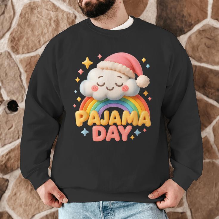 Pajama Day School Spirit Week Sleepy Cloud Teacher Student Men Graphic Sweatshirt, novelty gifts, funny gifts