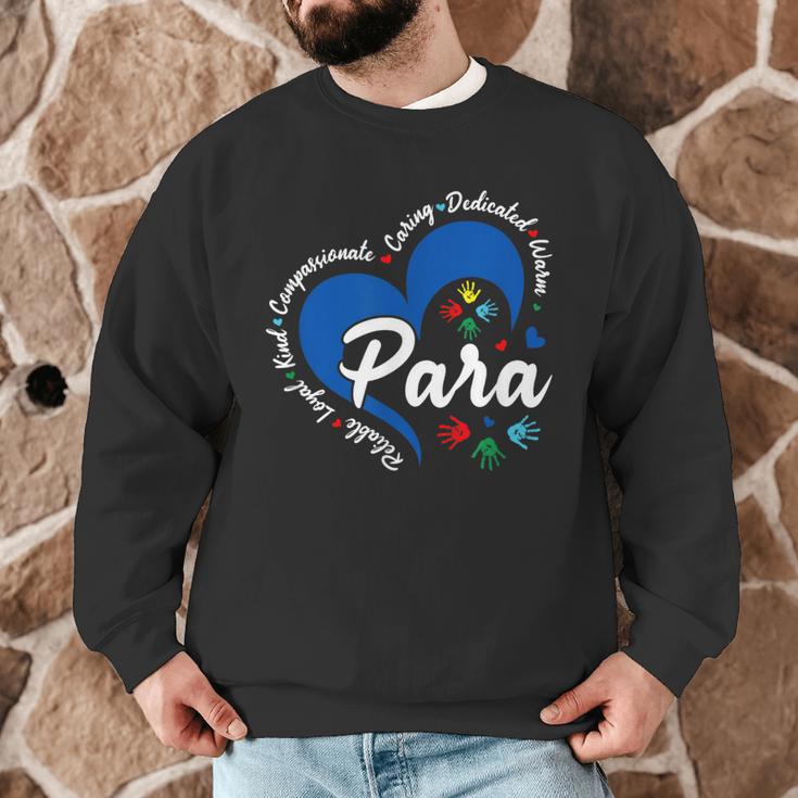 Para Heart Teacher Paraprofessional School Appreciation Men Graphic Sweatshirt, novelty gifts, funny gifts Para Heart Teacher Paraprofessional School Appreciation Men Graphic Sweatshirt, novelty gifts, funny gifts