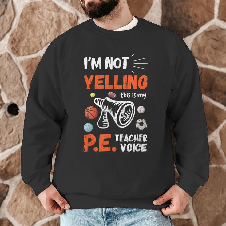 PE Teacher Voice PE Teacher School Fitness Class Men Graphic Sweatshirt, novelty gifts, funny gifts