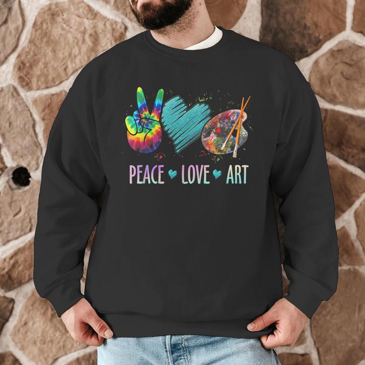 Peace Love Art Painting Palette Art Teacher Men Graphic Sweatshirt, novelty gifts, funny gifts Peace Love Art Painting Palette Art Teacher Men Graphic Sweatshirt, novelty gifts, funny gifts