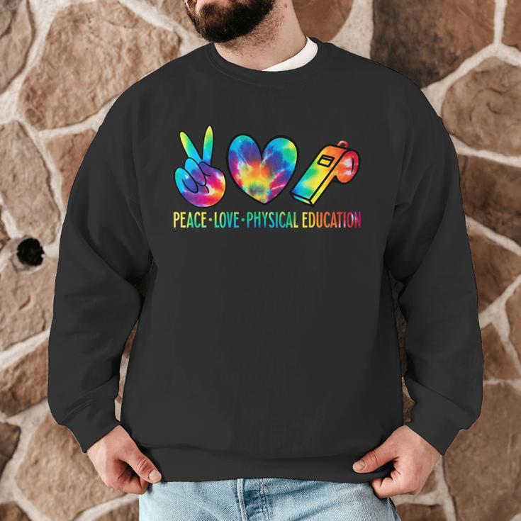 Peace Love Physical Education Tie Dye Sports PE Teacher Men Graphic Sweatshirt, novelty gifts, funny gifts Peace Love Physical Education Tie Dye Sports PE Teacher Men Graphic Sweatshirt, novelty gifts, funny gifts