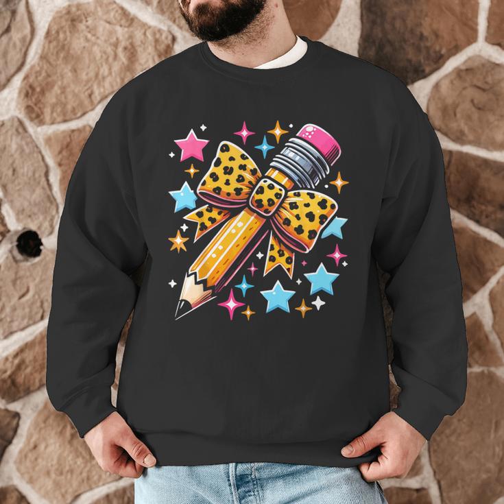 Pencil Leopard Coquette Bow Teacher Life Back To School Men Graphic Sweatshirt, novelty gifts, funny gifts Pencil Leopard Coquette Bow Teacher Life Back To School Men Graphic Sweatshirt, novelty gifts, funny gifts