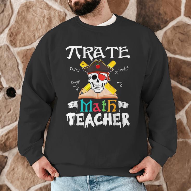 Pirate Math Teacher Skull Pirate Halloween Costume Men Graphic Sweatshirt, novelty gifts, funny gifts