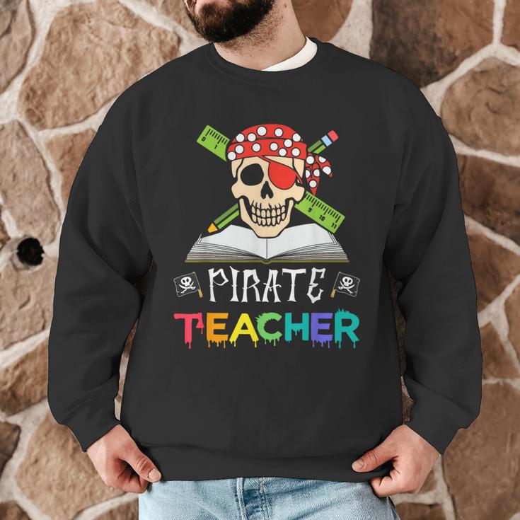 Pirate Teacher Halloween Skull Adult Men Graphic Sweatshirt, novelty gifts, funny gifts Pirate Teacher Halloween Skull Adult Men Graphic Sweatshirt, novelty gifts, funny gifts
