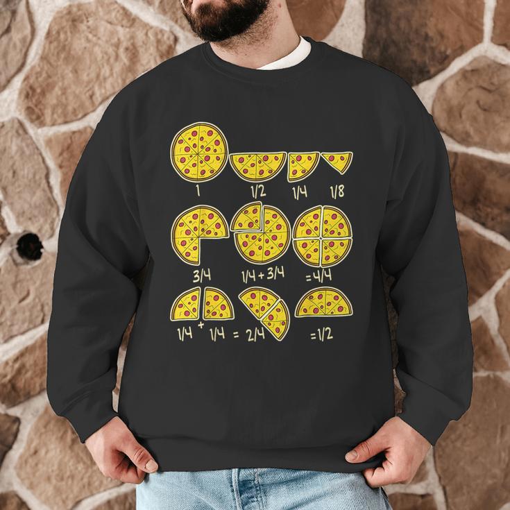 Pizza Salami Cheese Quick Math Fractions Math Teachers For Men Women Girls Kids Men Graphic Sweatshirt, novelty gifts, funny gifts