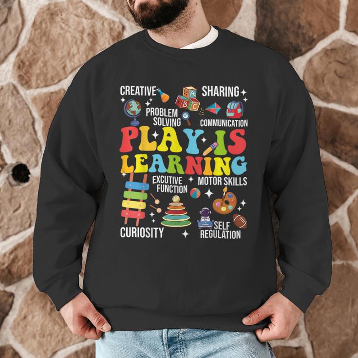 Play Is Learning Kindergarten Preschool Teacher Appreciation Men Graphic Sweatshirt, novelty gifts, funny gifts