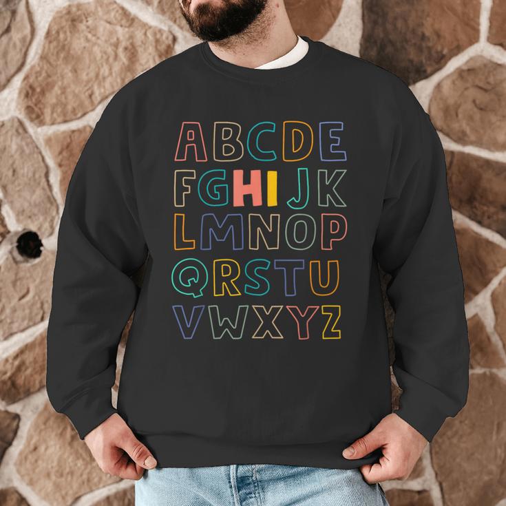 Pre K Kindergarten Hi Alphabet Back To School Teachers Men Women Girls Kids Men Graphic Sweatshirt, novelty gifts, funny gifts Pre K Kindergarten Hi Alphabet Back To School Teachers Men Women Girls Kids Men Graphic Sweatshirt, novelty gifts, funny gifts