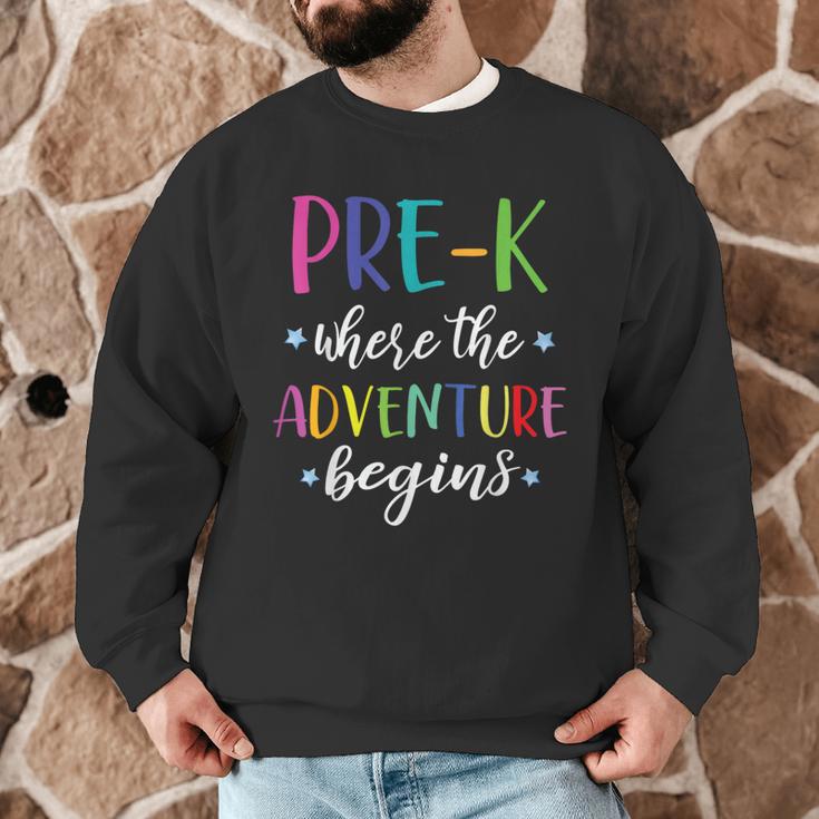 Pre-K Teacher Adventure Begins First Day Preschool Teachers Men Graphic Sweatshirt, novelty gifts, funny gifts Pre-K Teacher Adventure Begins First Day Preschool Teachers Men Graphic Sweatshirt, novelty gifts, funny gifts