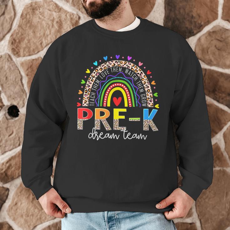 PreK Dream Team Leopard Rainbow Teacher Squad Back To School Men Graphic Sweatshirt, novelty gifts, funny gifts PreK Dream Team Leopard Rainbow Teacher Squad Back To School Men Graphic Sweatshirt, novelty gifts, funny gifts