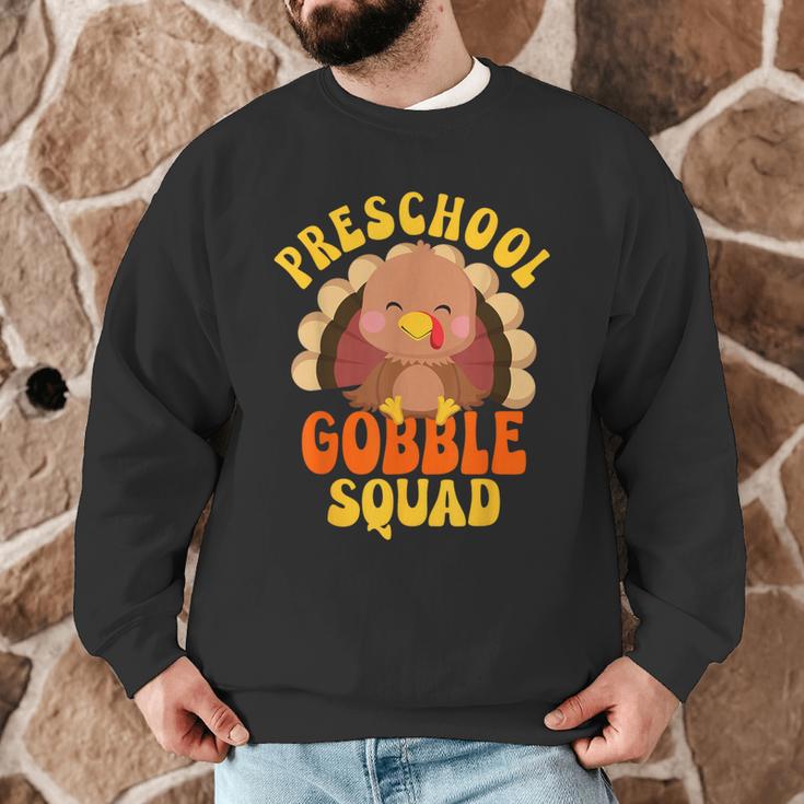 Preschool Gobble Squad Cute Turkey Thanksgiving Teacher Men Graphic Sweatshirt, novelty gifts, funny gifts Preschool Gobble Squad Cute Turkey Thanksgiving Teacher Men Graphic Sweatshirt, novelty gifts, funny gifts