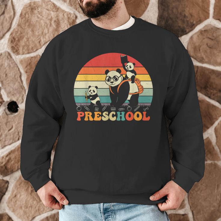 Preschool Panda Back To School Teacher Student Men Graphic Sweatshirt, novelty gifts, funny gifts Preschool Panda Back To School Teacher Student Men Graphic Sweatshirt, novelty gifts, funny gifts
