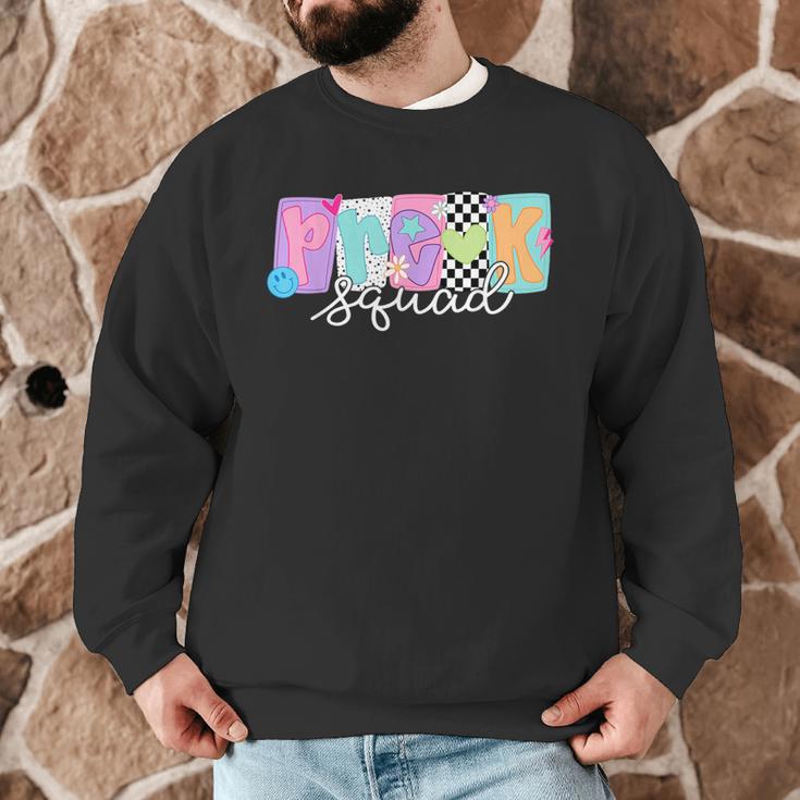 Preschool Squad Team Pre-K Crew Back To School Teacher Men Graphic Sweatshirt, novelty gifts, funny gifts Preschool Squad Team Pre-K Crew Back To School Teacher Men Graphic Sweatshirt, novelty gifts, funny gifts