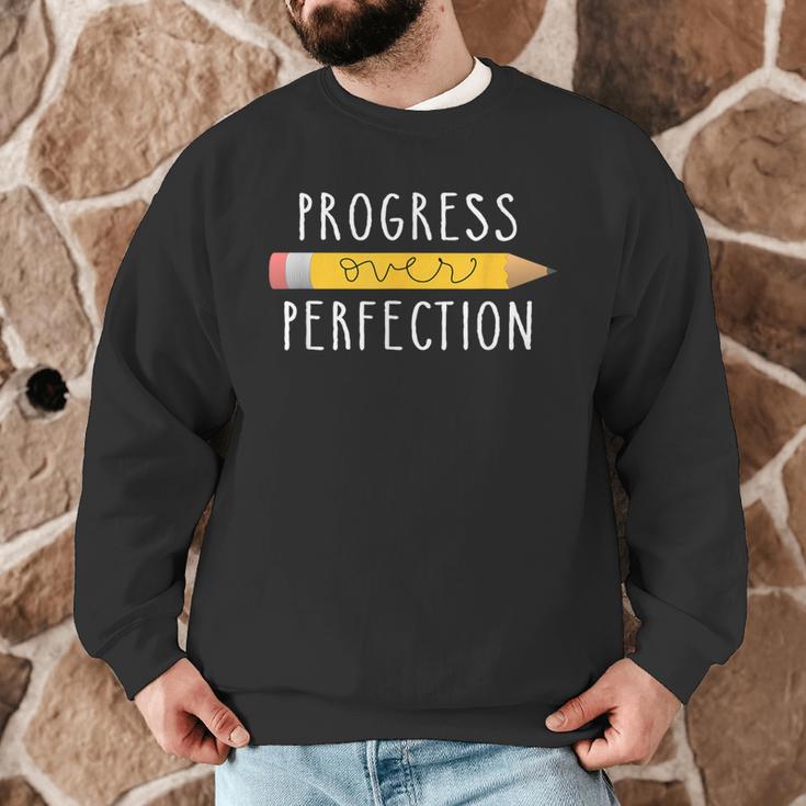 Progress Over Perfection Motivational Teacher Tee Men Graphic Sweatshirt, novelty gifts, funny gifts Progress Over Perfection Motivational Teacher Tee Men Graphic Sweatshirt, novelty gifts, funny gifts