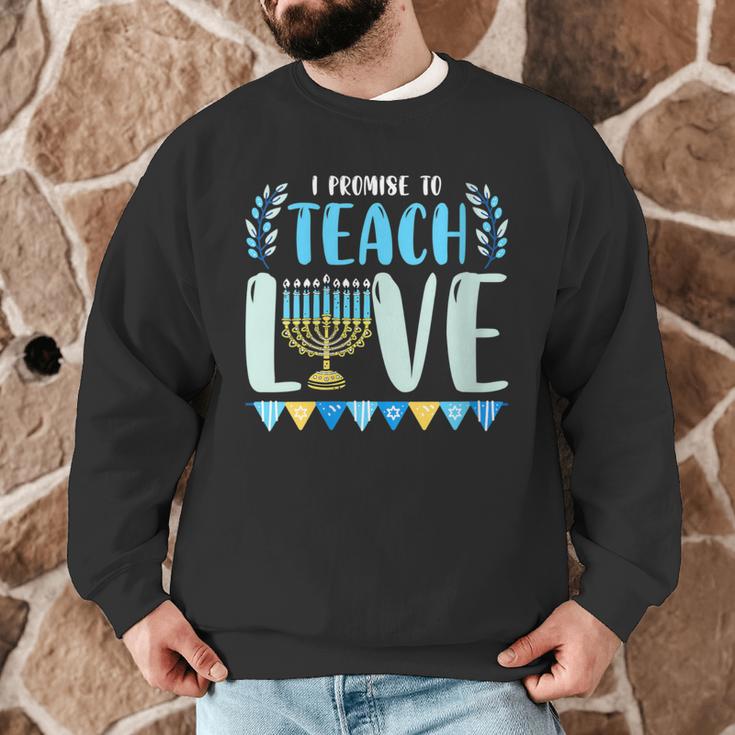 I Promise To Teach Love Hanukkah Chanukah Jewish Teacher Men Graphic Sweatshirt, novelty gifts, funny gifts I Promise To Teach Love Hanukkah Chanukah Jewish Teacher Men Graphic Sweatshirt, novelty gifts, funny gifts