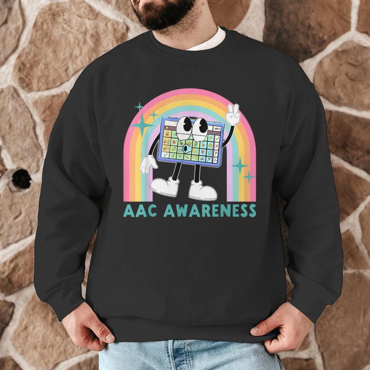 Rainbow AAC Awareness Month SPED Teacher SLP Communication Men Graphic Sweatshirt, novelty gifts, funny gifts Rainbow AAC Awareness Month SPED Teacher SLP Communication Men Graphic Sweatshirt, novelty gifts, funny gifts