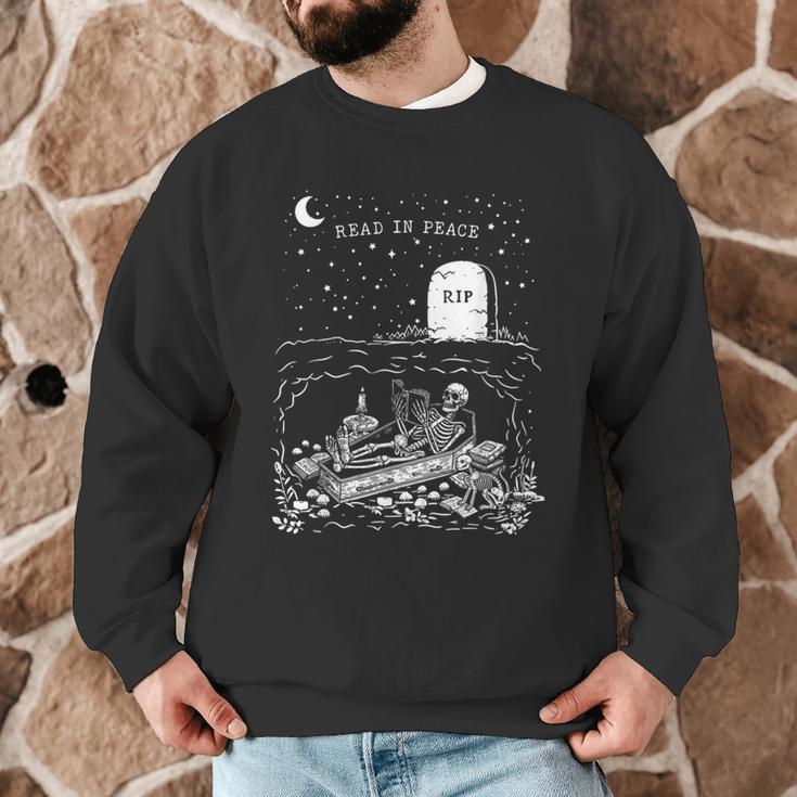 Read In Peace Skeleton Halloween Book Reading Spooky Teacher Men Graphic Sweatshirt, novelty gifts, funny gifts Read In Peace Skeleton Halloween Book Reading Spooky Teacher Men Graphic Sweatshirt, novelty gifts, funny gifts