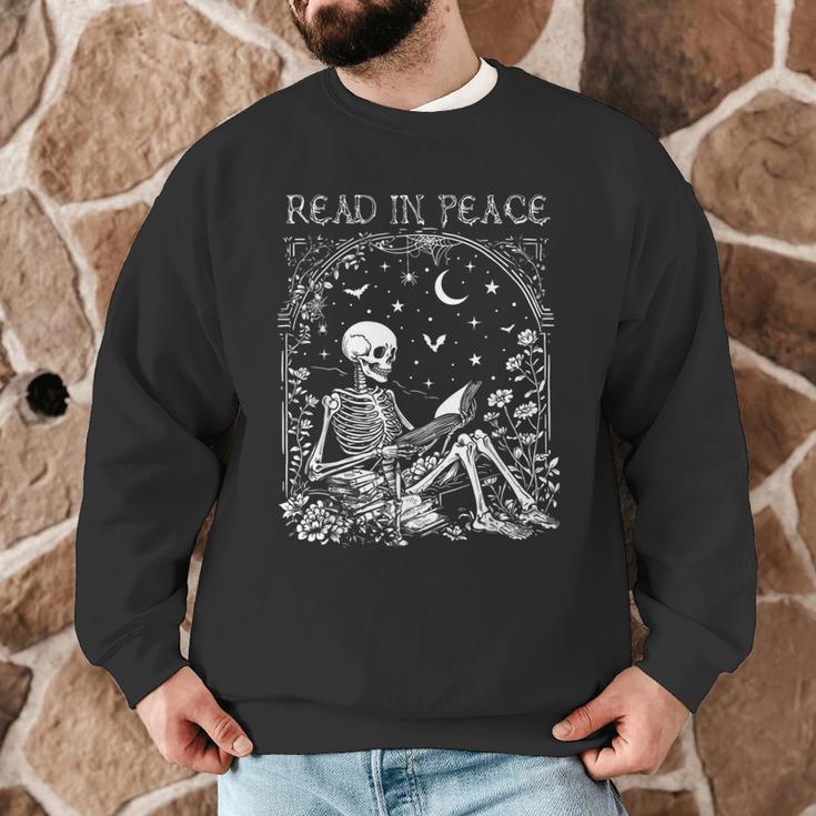 Read In Peace Skeleton Reading Teacher Spooky Halloween Men Graphic Sweatshirt, novelty gifts, funny gifts Read In Peace Skeleton Reading Teacher Spooky Halloween Men Graphic Sweatshirt, novelty gifts, funny gifts