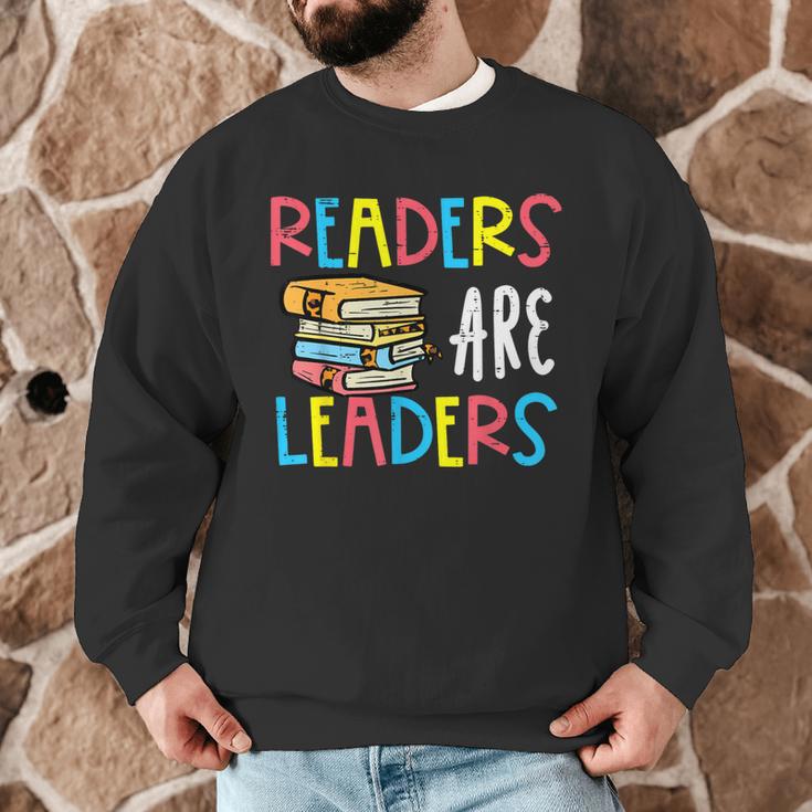 Readers Are Leaders Reading Book Lover Teacher Women Men Kid Men Graphic Sweatshirt, novelty gifts, funny gifts