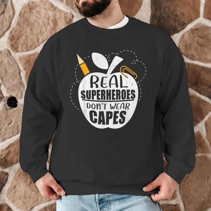 Real Superheroes Wear No Capes Teacher Design Teach Men Graphic Sweatshirt, novelty gifts, funny gifts Real Superheroes Wear No Capes Teacher Design Teach Men Graphic Sweatshirt, novelty gifts, funny gifts