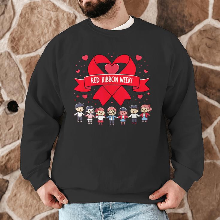 Red Ribbon Week Awareness For Students And Teachers Men Women Girls Kids Men Graphic Sweatshirt, novelty gifts, funny gifts