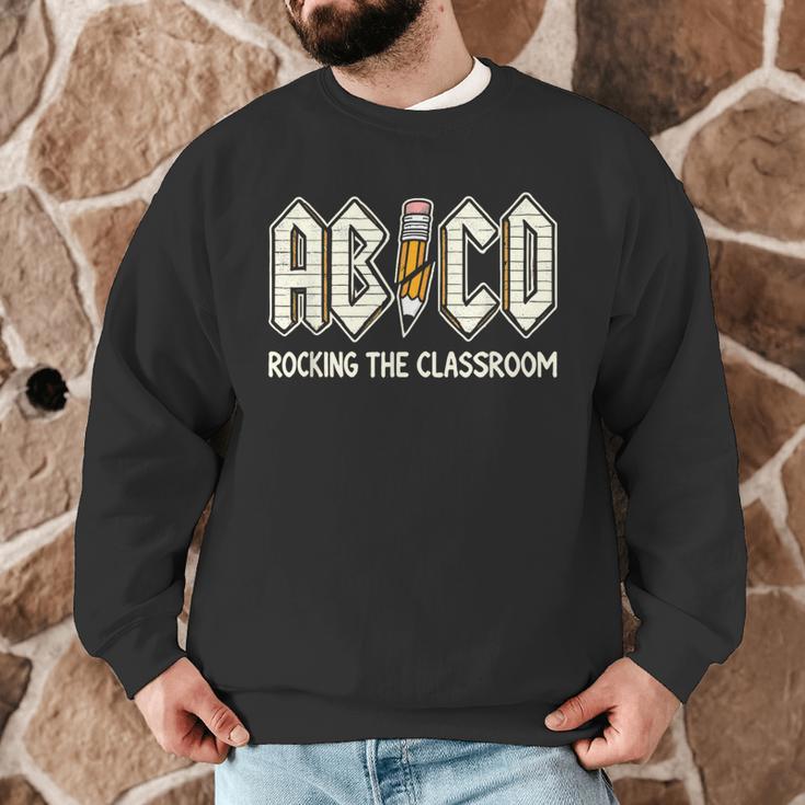 Retro Abcd Teacher Novelty Back To School Teacher Men Graphic Sweatshirt, novelty gifts, funny gifts Retro Abcd Teacher Novelty Back To School Teacher Men Graphic Sweatshirt, novelty gifts, funny gifts