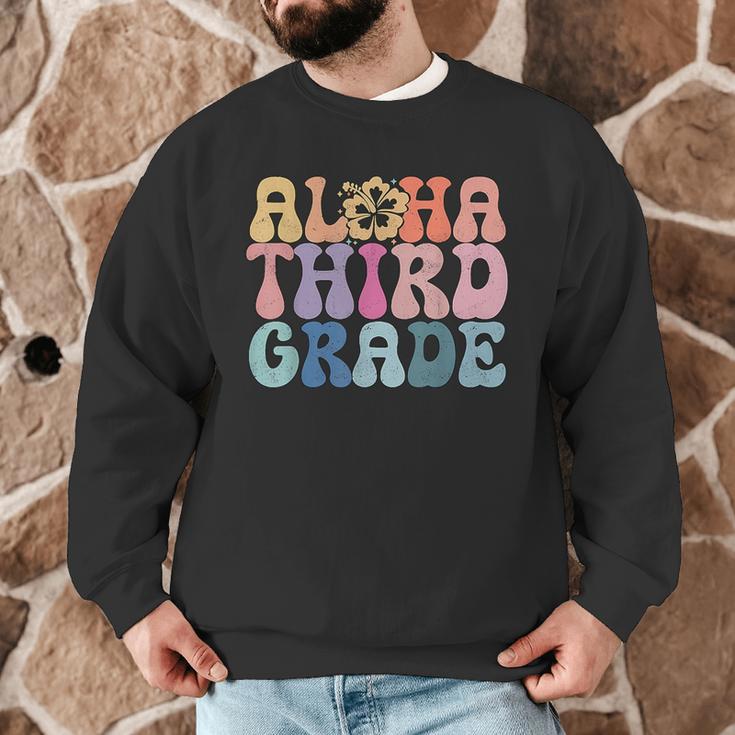 Retro Aloha Third Grade Teacher Summer Vacation Beach Hawaii Men Graphic Sweatshirt, novelty gifts, funny gifts Retro Aloha Third Grade Teacher Summer Vacation Beach Hawaii Men Graphic Sweatshirt, novelty gifts, funny gifts