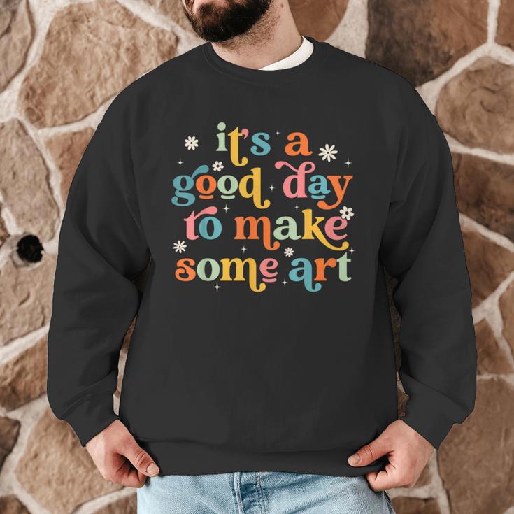 Retro It's a Good Day To Make Some Art Teacher Student Men Graphic Sweatshirt, novelty gifts, funny gifts Retro It's a Good Day To Make Some Art Teacher Student Men Graphic Sweatshirt, novelty gifts, funny gifts